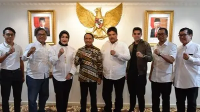 Pertemuan Menpora, Zainudin Amali dan Indonesia Jetsport Boating Association. (Kemenpora)