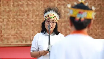 Menteri PPPA I Gusti Ayu Bintang Darmawati. (Suara.com/Vessy Frizona)
