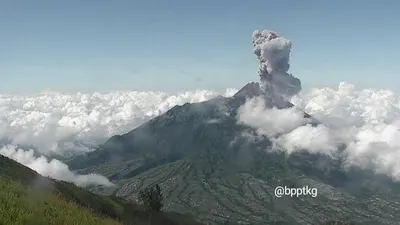 Gunung Merapi erupsi, Jumat (10/3/2020). (Dok BPPTKG)