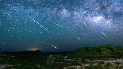 Ilustrasi hujan meteor