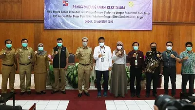 Pemerintah Kota Bogor melakukan MoU dengan Badan Penelitian dan Pengembangan Pertanian (Balitbangtan) Kementerian Pertanian. (dok)