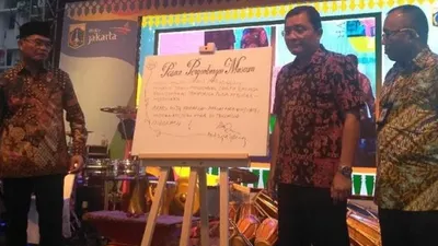 Mendikbud Muhadjir Effendy dalam Peringatan Hari Museum Indonesia 2019 di Kota Tua Batavia/Detik