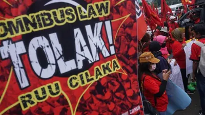 Buruh kembali akan demo terkait Omnibus Law. (dok)