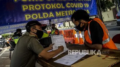 [ilustrasi] Sanksi diberikan kepada pelanggar protokol kesehatan dalam Operasi Yustisi (Republika )