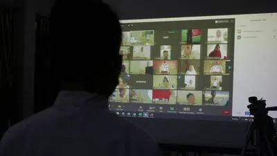 Kegiatan Ospek Daring di SMPN 1 Bogor. (Ayobogor/Husnul Khatimah)
