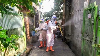 Kegiatan penyemprotan disinfektan di RW 004, Kelurahan Pademangan Timur, Jakarta Utara/dok: utara.jakarta.go.id