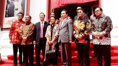 Pembukaan peringatan 60 tahun saling kunjung Presiden Soekarno dan Presiden Ho Chi Minh pada 1959 di Gedung Arsip Nasional, Jakarta/Antara