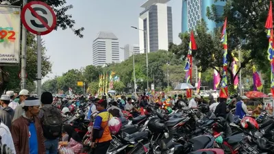 Penindakan parkir liar di Jakarta Pusat/ dok