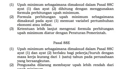 Upah minimum menjadi salah satu pasal yang mendapat penolakan dalam Omnibus Law Undang-Undang Cipta Kerja (UU Ciptaker). (dok)