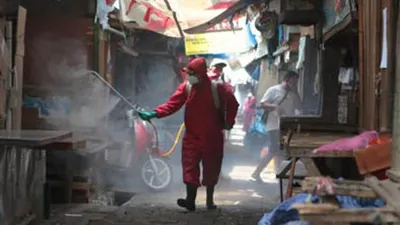 penyemprotan pasar kalimati jakpus