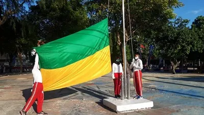Anggota Paskibraka HUT RI ke-75 Kepulauan Seribu saat berlatih / dok Pemkab Kepulauan Seribu