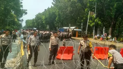 Pengamanan di sekitar Istana Negara, Jakarta, Minggu (20/10/2019)/Ayojakarta.com