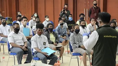90 pelajar asal Papua di Jabar jalani tes swab. (dok Humas Pemprov Jabar)