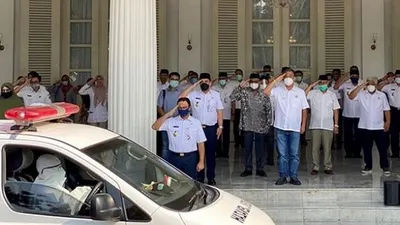 pelepasan jenazah Sekda DKI Jakarta Saefullah/ instagram: @prasetyoedimarsudi