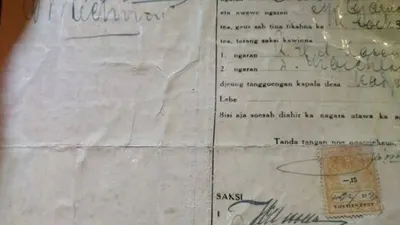 Akta Cerai Inggit Garnasih dan Soekarno/istimewa