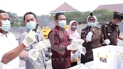 Pemusnahan barang bukti perkara tindak pidana umum di Kabupaten Bekasi/Humas Pemkab Bekasi