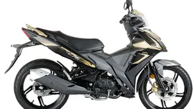 Penampakan samping SYM VF 185, sekilas serupa dengan Yamaha MX-King. (sym-global.com)