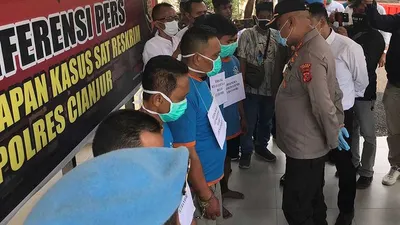 Kompolotan pencurian motor dan mobil berhasil dibekuk Polres Cianjur. (Ayobandung/M Ikhsan)