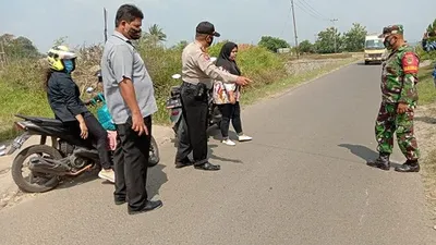 Anggota Polsek Pasawahan tengah olah TKP (Dok :Polsek Pasawahan)