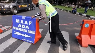 Ilustrasi pengalihan arus lalu lintas