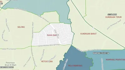Peta Kelurahan Rawa Barat, Jakarta Selatan, wilayah yang nihil kasus positif aktif Covid-19 di DKI Jakarta/corona.jakarta.go.id
