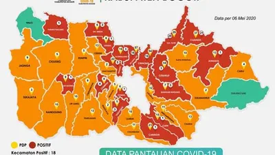 Peta Sebaran Covid-19 Kabupaten Bogor (dok)