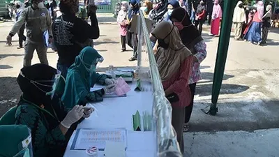 Pemkab Bogor menggelar simulasi pelaksanaan Pilkades dengan protokol kesehatan. (dok)
