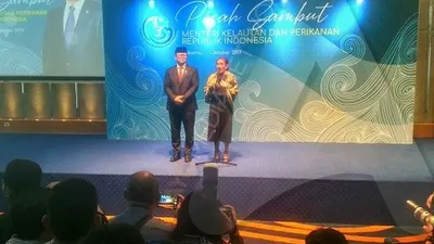 Pisah Sambut Menteri KKP dari Susi Pudjiastuti kepada Edhy Prabowo/Ayojakarta.com