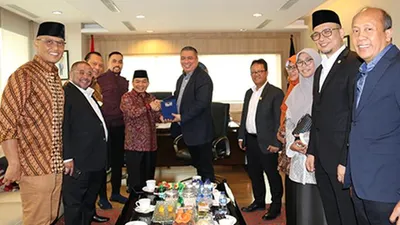 Pimpinan Fraksi PKS silaturahmi dengan pimpinan Fraksi Nasdem di gedung Nusantara I Senayan, Jakarta, Kamis (17/10/2019)/Dok pribadi