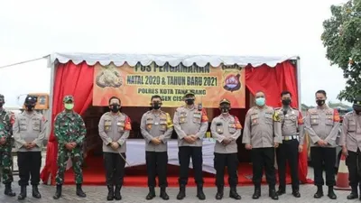 Peninjauan pos pengamanan Nataru di Kabupaten Bekasi/ instagram Polresrta Bekasi