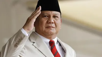 Menteri Pertahanan, Letjen TNI (Purn) Prabowo Subianto. (AP Photo/Vincent Thian)