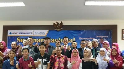 Pakar keamanan siber,  Pratama Persadha usai mengisi Seminar Nasional Keamanan Siber Universitas Muhammadiyah Semarang (Unimus) Kamis (27/2/2020)