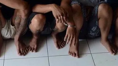 Ilustrasi - preman ditangkap polisi/Kompas.com