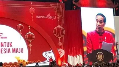 Presiden Joko Widodo di Perayaan Imlek Nasional 2020, Tangerang Selatan (Suara.com/Umay Saleh)