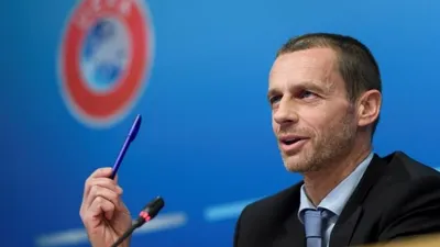 Presiden UEFA Aleksander Ceferin  Foto: EPA/MARTIAL TREZZINI