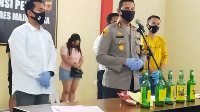 Polres Majalengka amankan warga yang dinilai langgar ketentuan PSBB dan adab Ramadan. (Istimewa)
