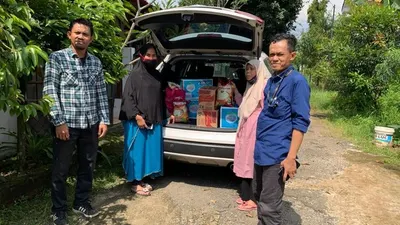 Wabah Corona, PWI Peduli Masuk Desa Salurkan Bantuan Sembako