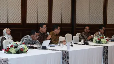 Suasana rapat koordinasi bersama kementerian Lembaga yang dikawal oleh Sekretariat Negara bertempat di Four Season, Jakarta Selatan (3/12/2019)/Mulia Comm