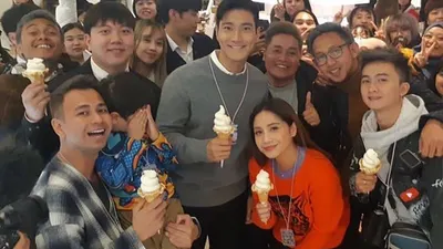 Raffi Ahmad dan Nagita Slavina bersama Siwon dan NCT Dream (Instragram/@raffinagita1717)