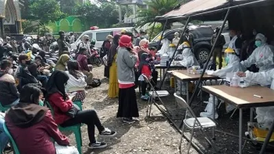 Ribuan Wisatawan Puncak Bogor Jalani Rapid Test