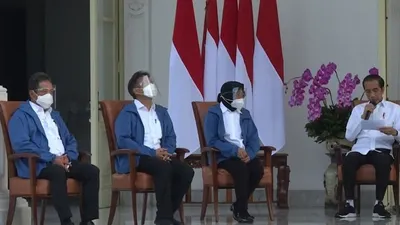 Presiden Jokowi bersama calon menteri/Sekretariat Presiden
