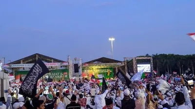 Pelaksanaan Reuni Akbar 212 di Monas pada 2 Desember 2019 (detikcom/Jefrie)