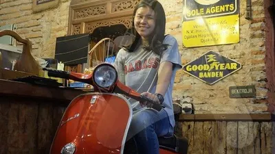 Ashila Putri, rider belia dari Surabaya. (Ayosurabaya/Praditya)