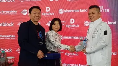 President Director Purwadhika Startup & Coding School), Purwa Hartono, Representative makeX China, Sophie Representative makeX China dan Head of Makeblock Indonesia, Erwin Octavia/Sinar Mas Land