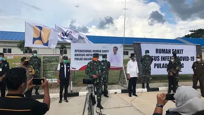 Peresmian rumah sakit pasien COVID-19 di Pulau Galang, Kota Batam