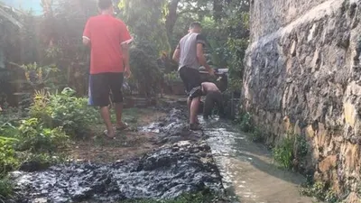 Semburan lumpur Kranggan di Bekasi (Suara.com/Yacub)