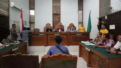 Suasana sidang Yustisi Tindak pidana ringan (Yustisi) di Pengadilan Negeri Jakarta Selatan, Jumat (25/10/2019)/Antara