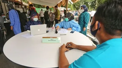 Simulasi vaksin Covid-19 di Kota Bandung. (Humas Pemkot Bandung )