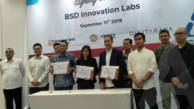 Penandatanganan nota kesepahaman Sinar Mas Land dengan Digitaraya dan GK Plug and Play Indonesia/Ayojakarta.com