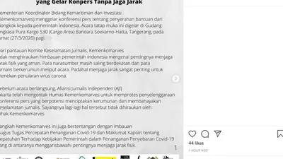 Gelar Konferensi Pers saat Pandemi, AJI Kecam Kemenko Maritim